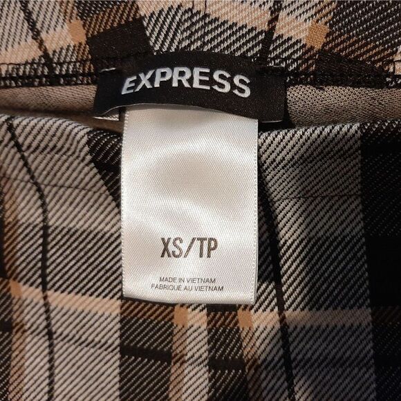 Express High Waist Plaid Leggings sz XS - Picture 4 of 5